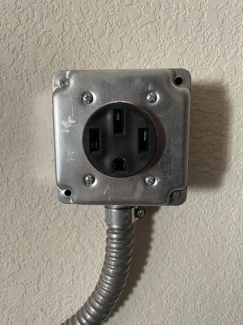 NEMA 14-50 outlet installed for Electrical Panel Upgrade in Waukesha